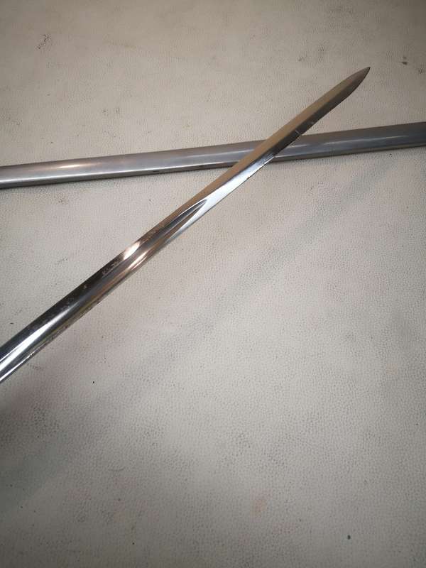 Spanish WWII era officers lionhead dress sword with scabbard by Toledo