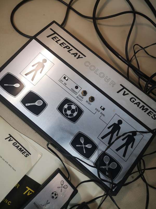 Vintage Teleplay Gaming Console Complete With Controllers and Instructions - Working