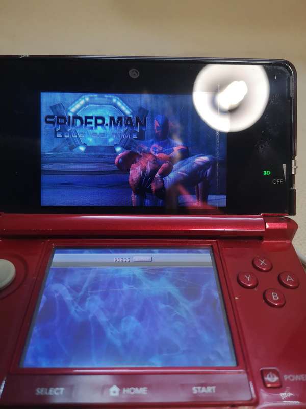 Nintendo 3DS Metallic Red Handheld Console with 5 Games & Charger