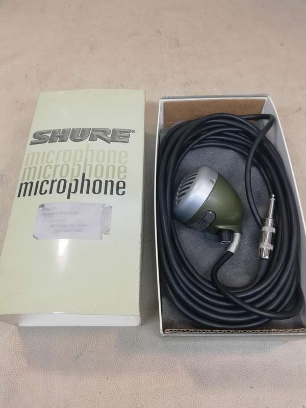 New Never Used Shure 520DX Green Bullet Harmonica Mic