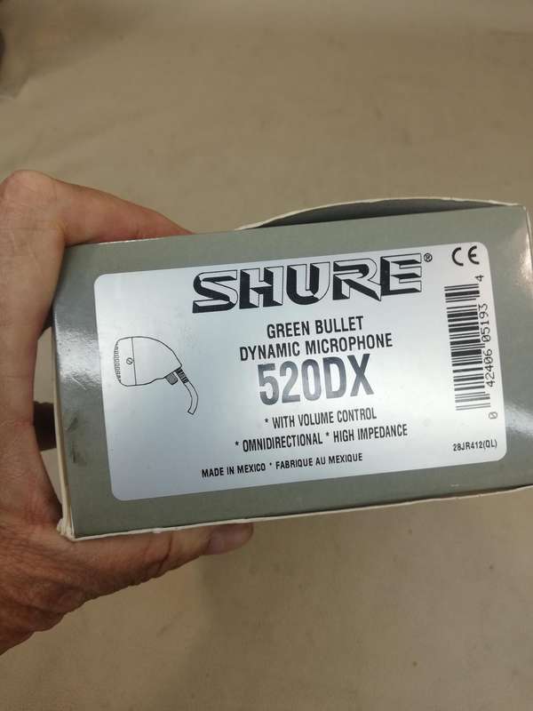 New Never Used Shure 520DX Green Bullet Harmonica Mic