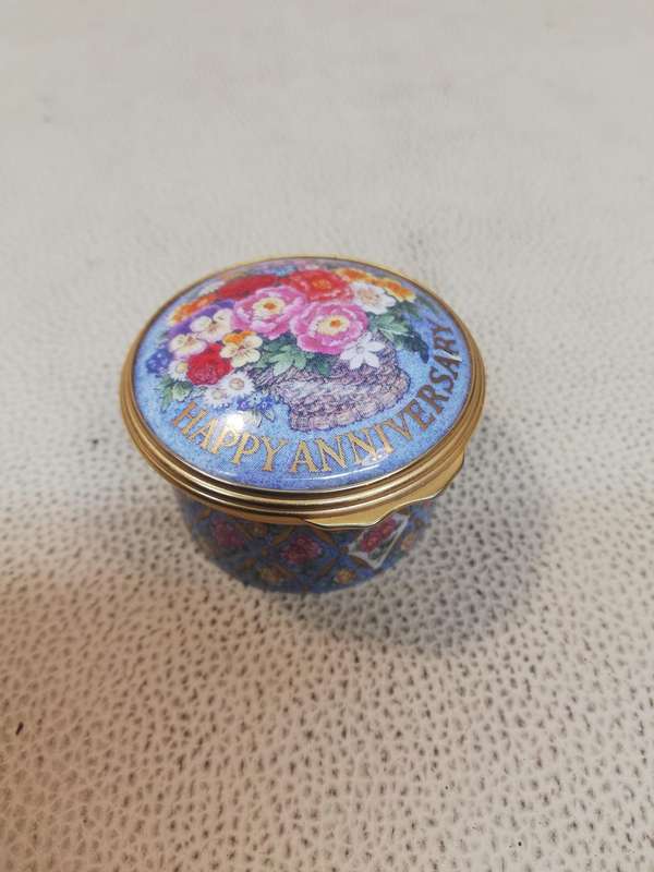 Vintage Royal Worcester Porcelain Pill Box -7cm