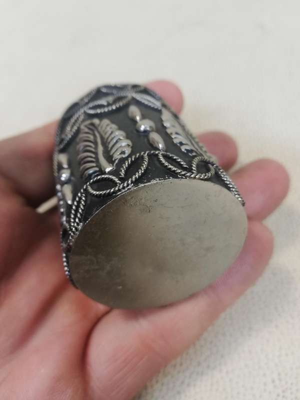 Vintage Handmade Ethnic Bohemian trinket box With Stone