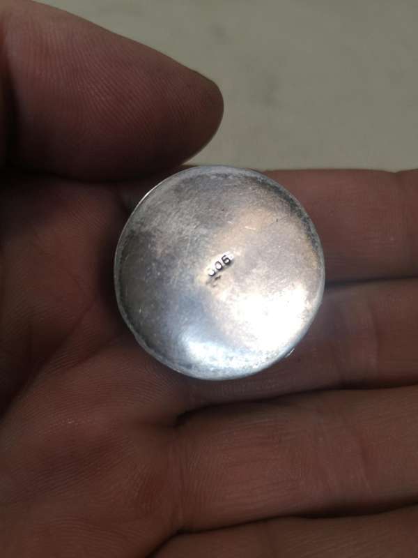 Vintage Handmade Hallmarked 900 Silver Pill Box - 20g