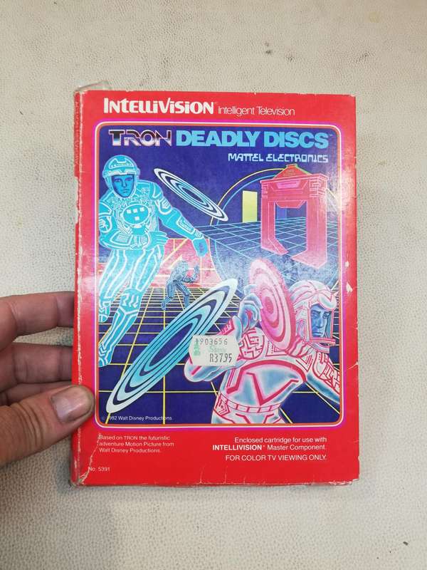 Vintage 1982 Mattel Intellivision Tron Deadly Discs Game - Complete
