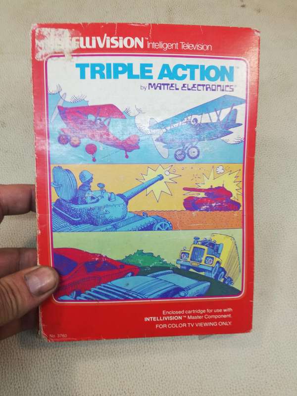 Vintage 1981 Mattel Intellivision Triple Action Game - Complete