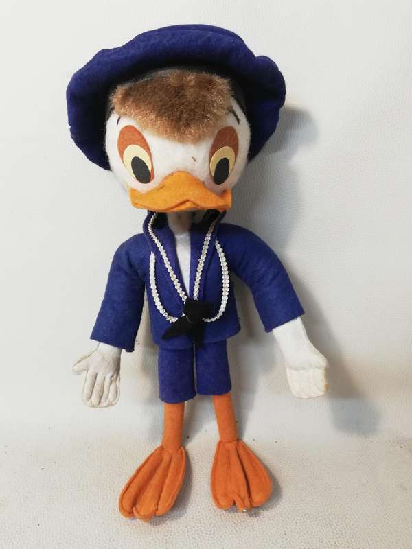 RARE 1940's ~ 1950's VINTAGE FELT DONALD DUCK