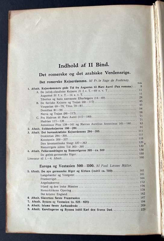 Gyldendals Illustrerede Verdenshistoria I - II Indtil aar 1100 (Danish antiquarian book)