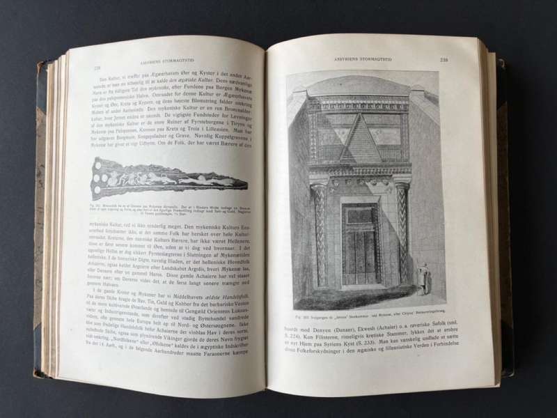 Gyldendals Illustrerede Verdenshistoria I - II Indtil aar 1100 (Danish antiquarian book)
