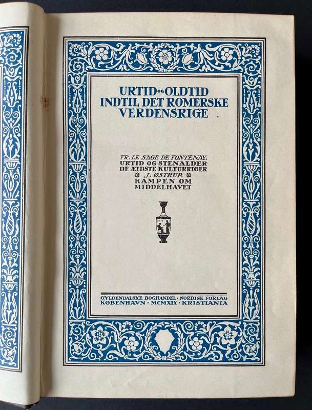 Gyldendals Illustrerede Verdenshistoria I - II Indtil aar 1100 (Danish antiquarian book)