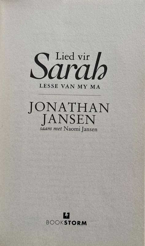 Lied vir Sarah - Lesse van my Ma