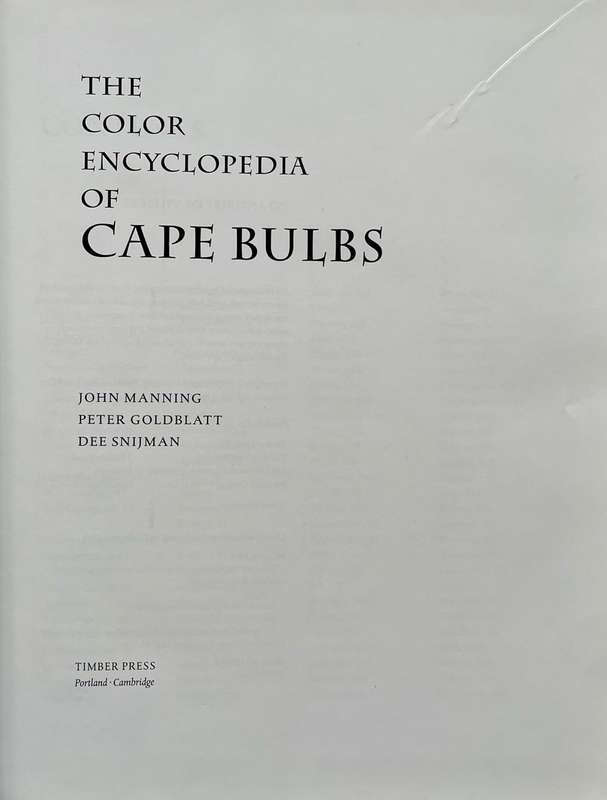 The Color Encyclopedia of Cape Bulbs