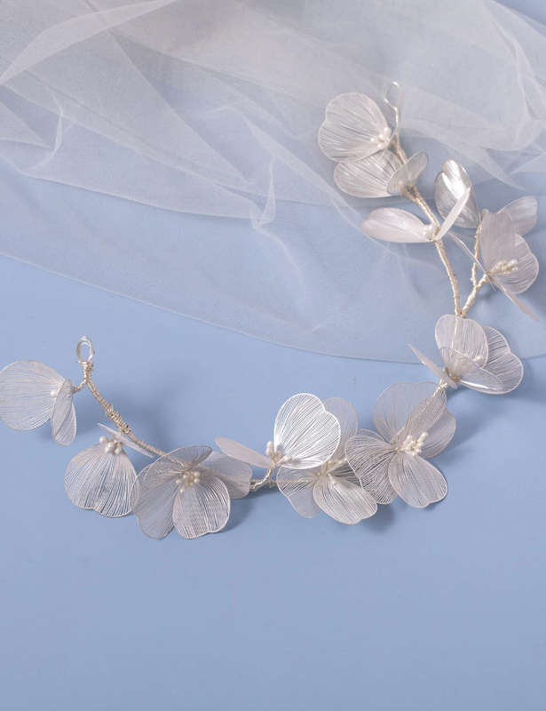 Bridal headpiece Hollow Out Leaf Decor - Wedding