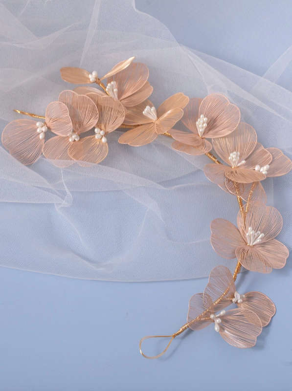 Bridal headpiece Hollow Out Leaf Decor