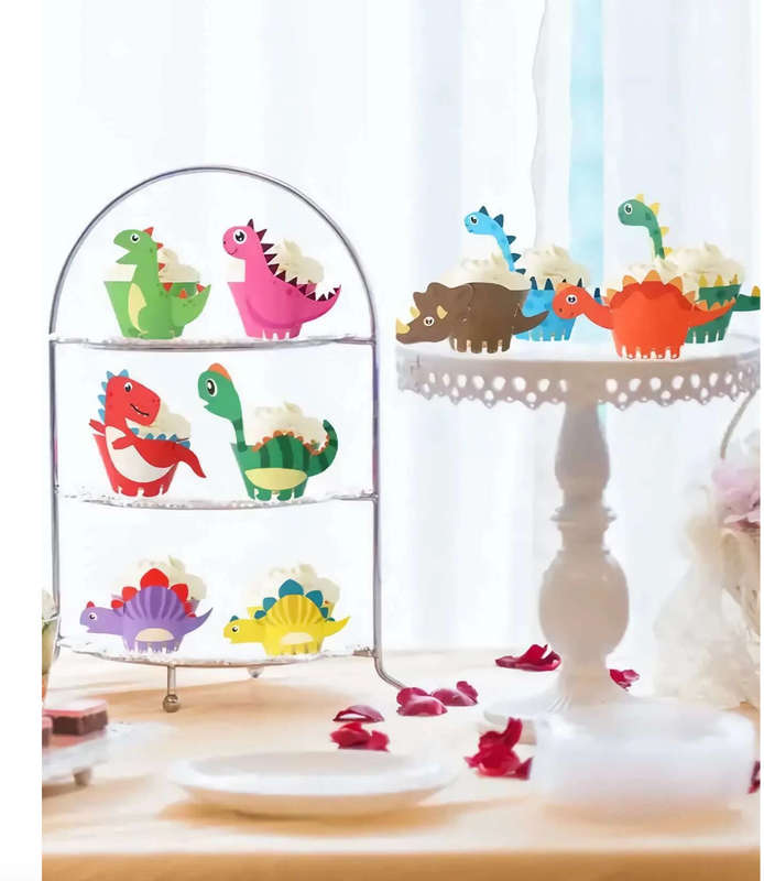 Dinosaur Paper Cake Cup, Cute Dinosaur Pattern Cupcake Paper Cup birthday 30pc & cupcake cases
