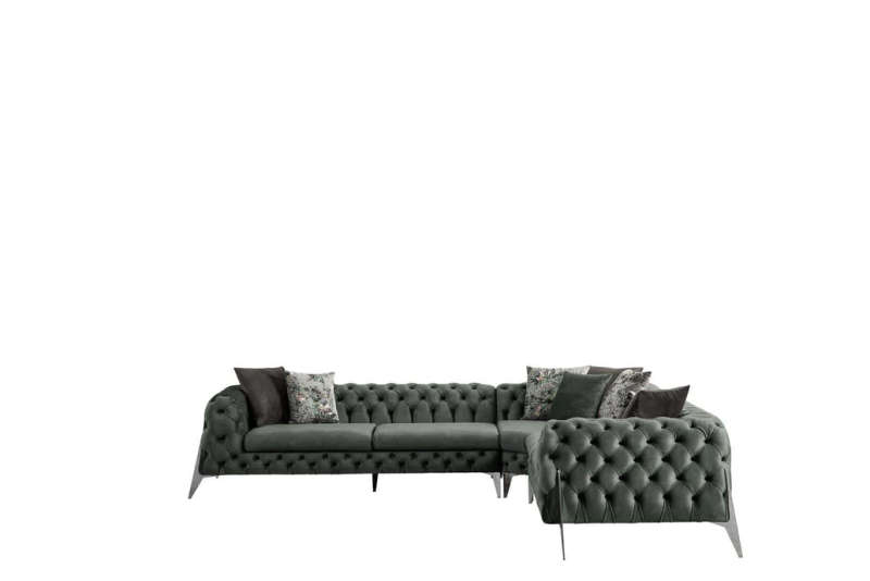 Big Full buttoned Chesterfield Corner couch