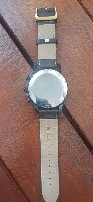 Fossil Nate JR1401 Men's Brown Leather Analog Dial Quartz Genuine Watch VK316