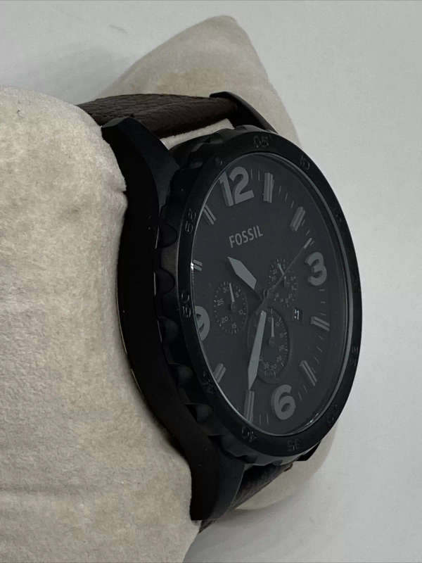 Fossil Nate JR1401 Men's Brown Leather Analog Dial Quartz Genuine Watch VK316