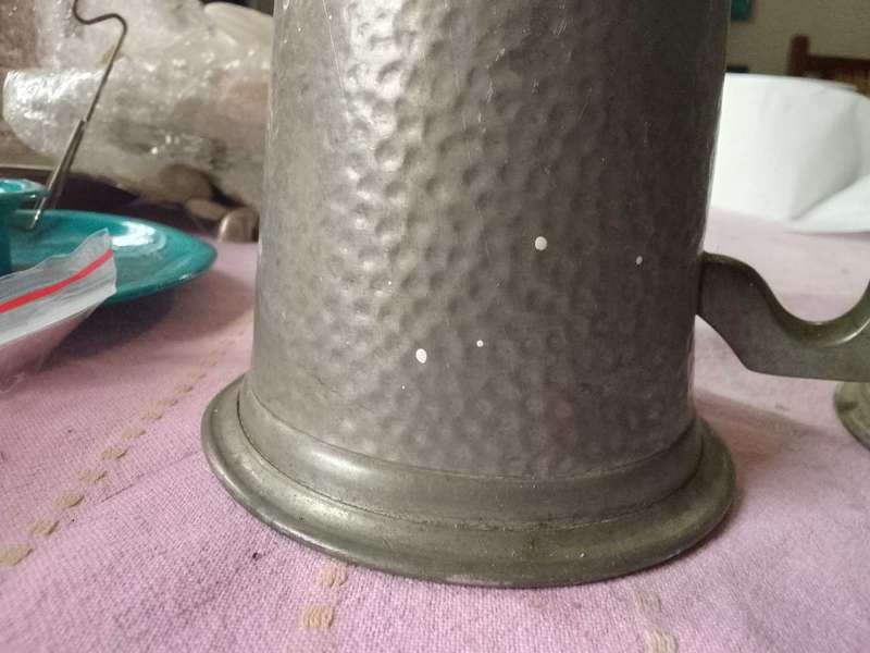 2 x pewter beer mugs