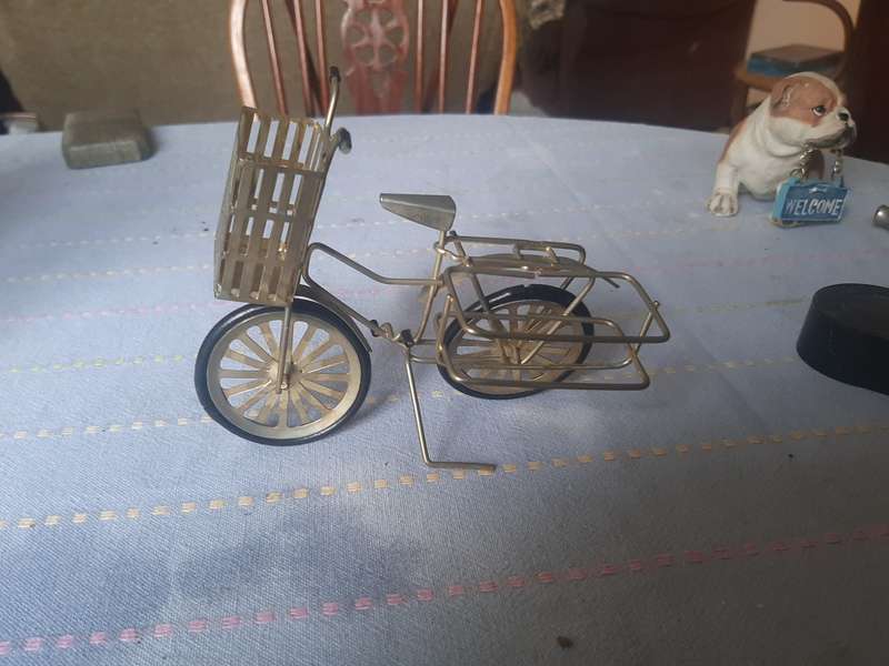 little brass decorative bicycle , made in China