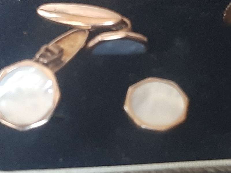 Rolled Gold set of cufflinks/ buttons and studs.  Lambournes (B HAM) LTD