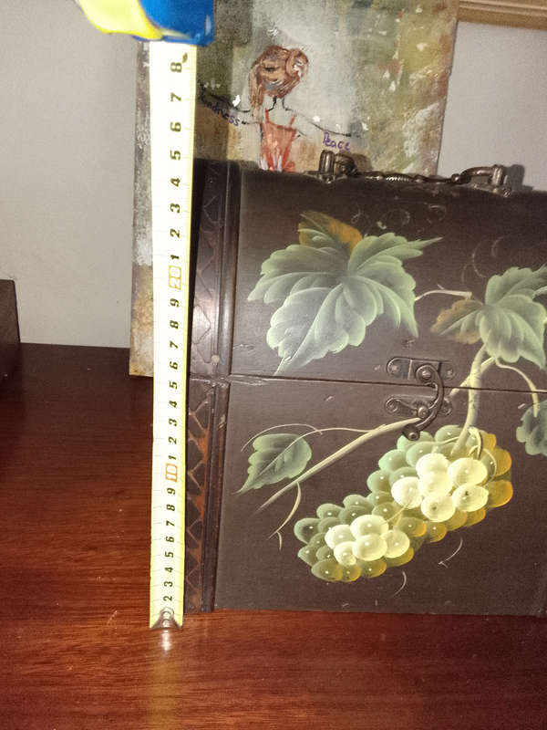 beautiful wooden handpainted chest