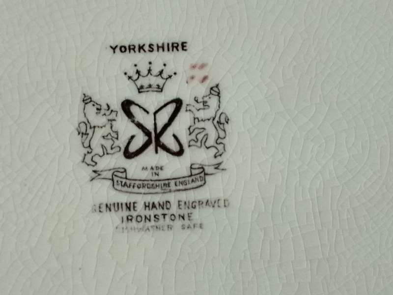 Yorkshire, Staffordshire England, Genuine hand engraved Pottery serving platter