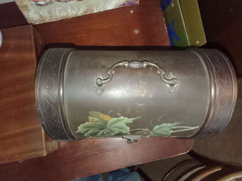 beautiful wooden handpainted chest