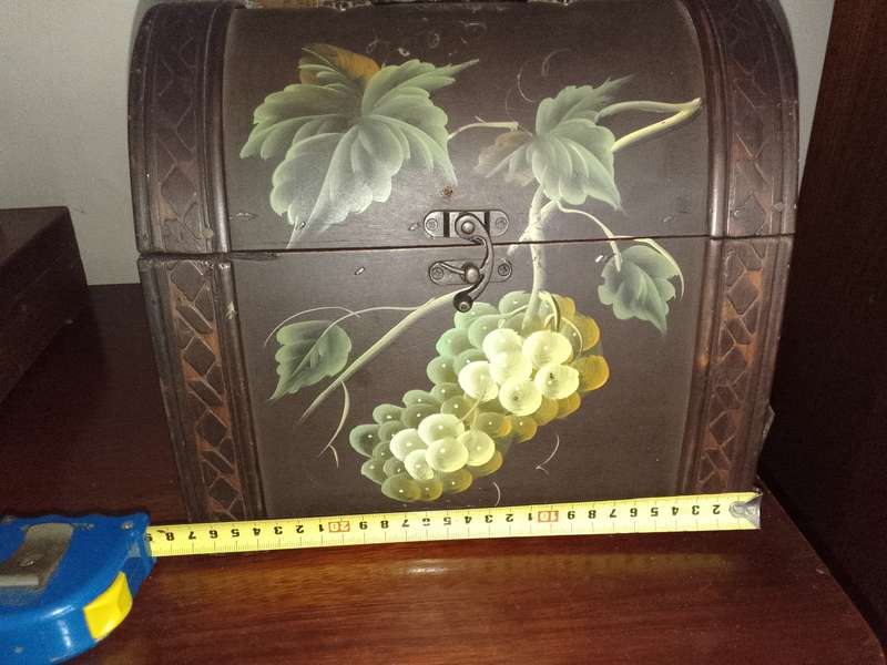 beautiful wooden handpainted chest