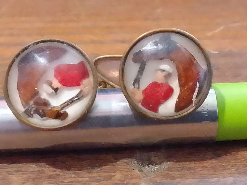 Pair of very old Gold gilded cufflinks (study Photos)