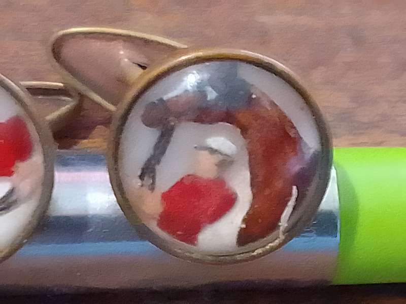 Pair of very old Gold gilded cufflinks (study Photos)
