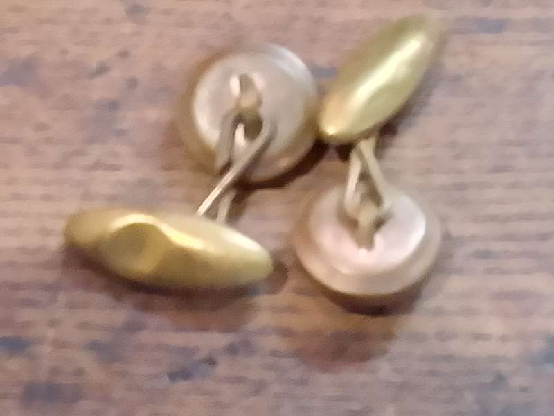 Pair of very old Gold gilded cufflinks (study Photos)