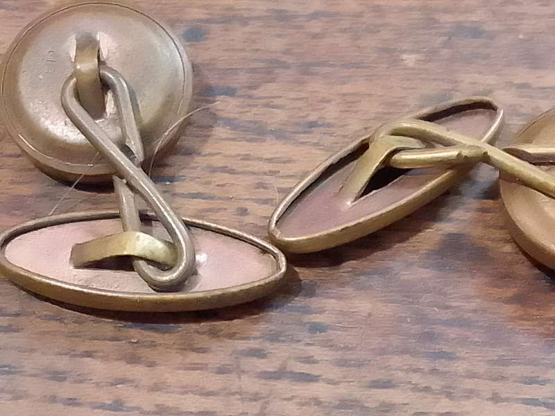 Pair of very old Gold gilded cufflinks (study Photos)