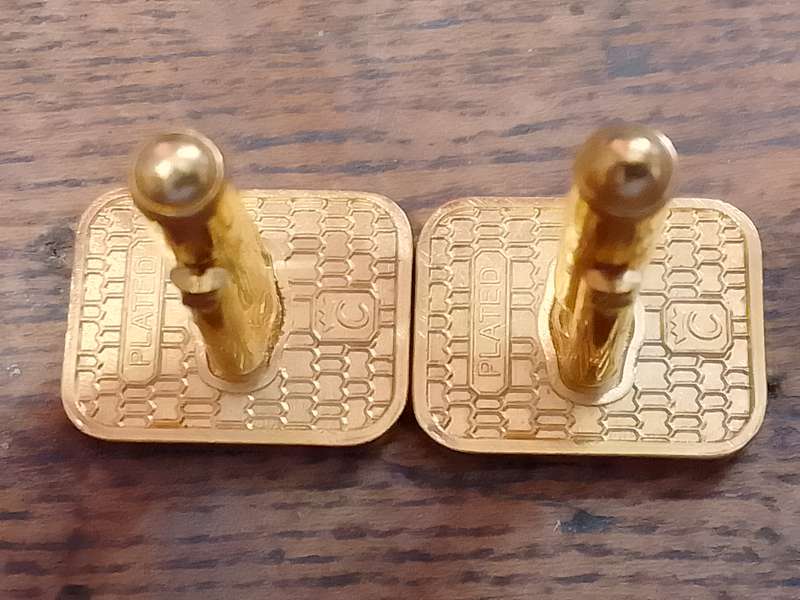 Cufflinks Maldives Islamic Bank Gold plated