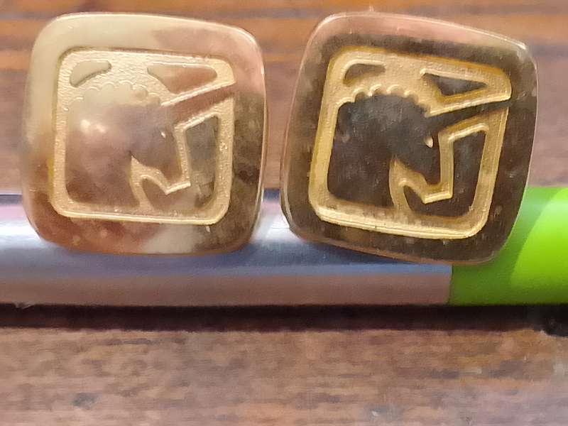 Cufflinks Unicorn Gold Colour