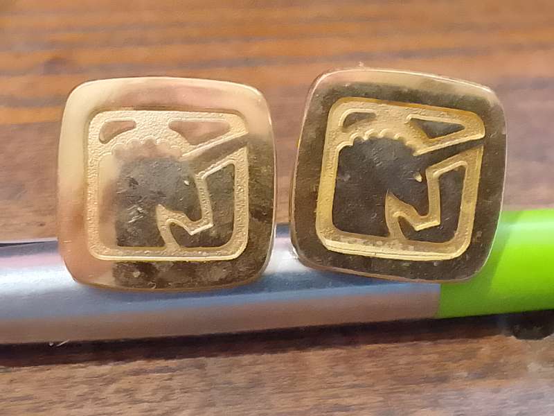 Cufflinks Unicorn Gold Colour