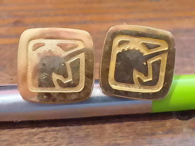 Cufflinks Unicorn Gold Colour