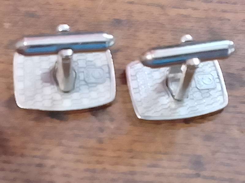 Cufflinks Volkskas bank silver plated