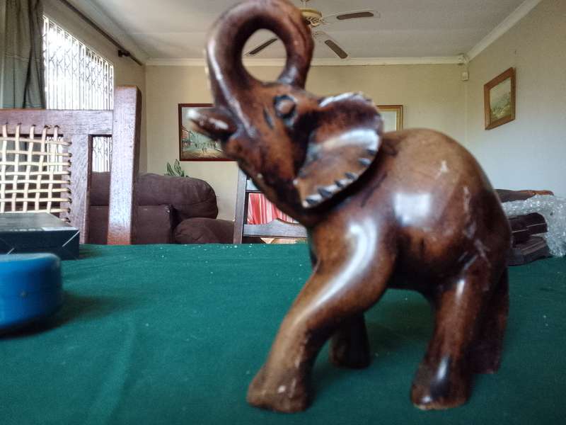 Elephant sculture made out of stone
