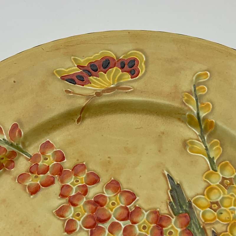 Lovely 1930/40's 'Maling' Plate with Butterfly's