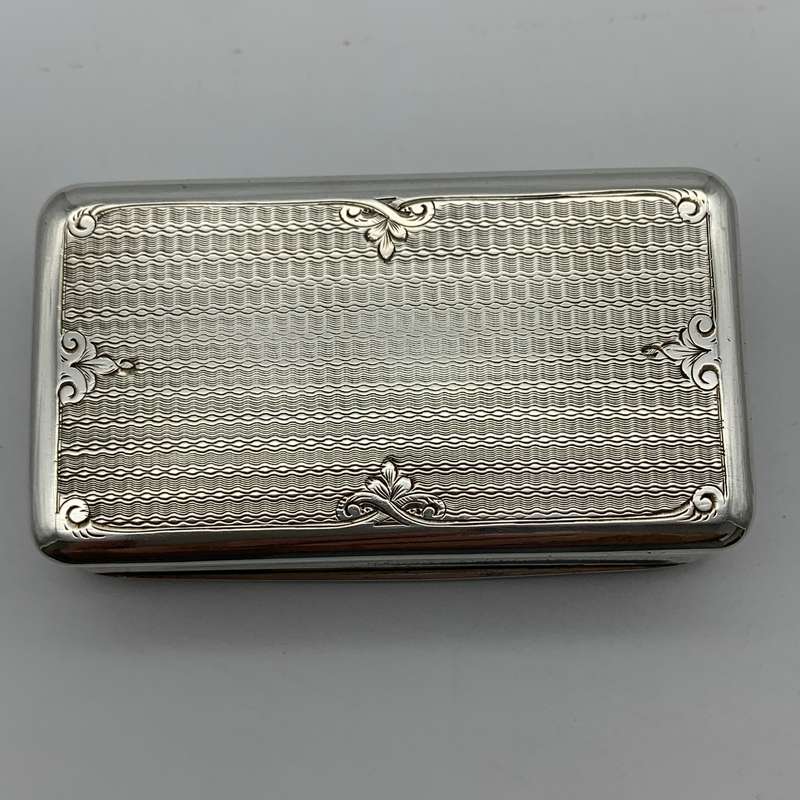 Superb Silver & Enamel French Antique Snuff Box (Claude D. Roussel)