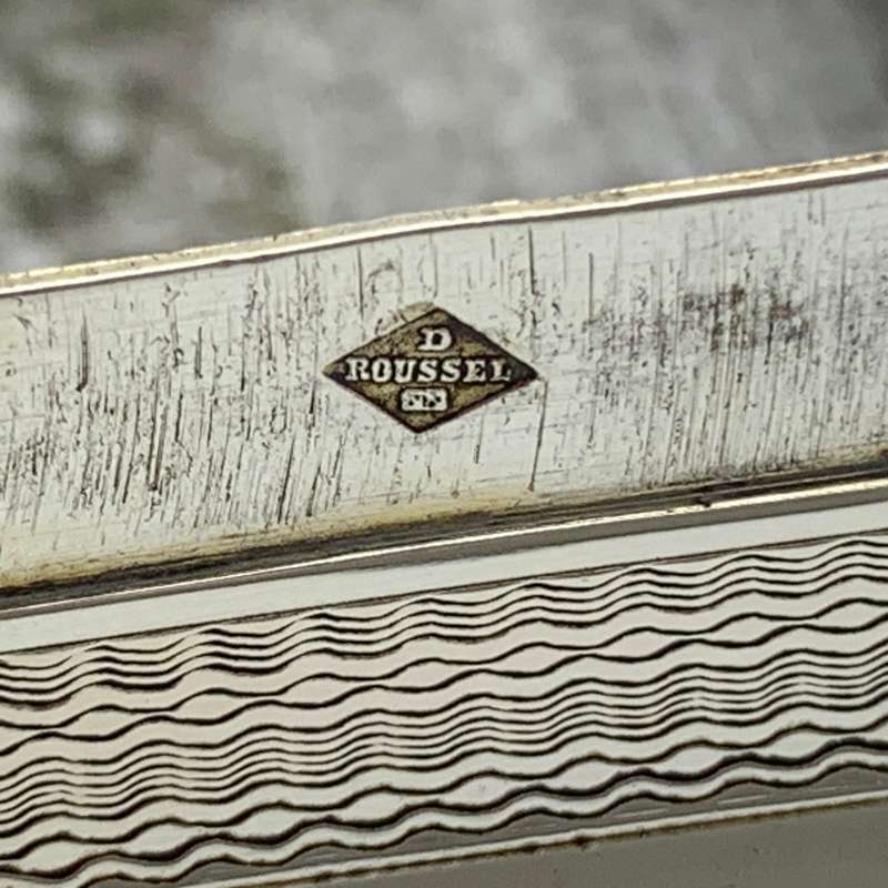 Superb Silver & Enamel French Antique Snuff Box (Claude D. Roussel)