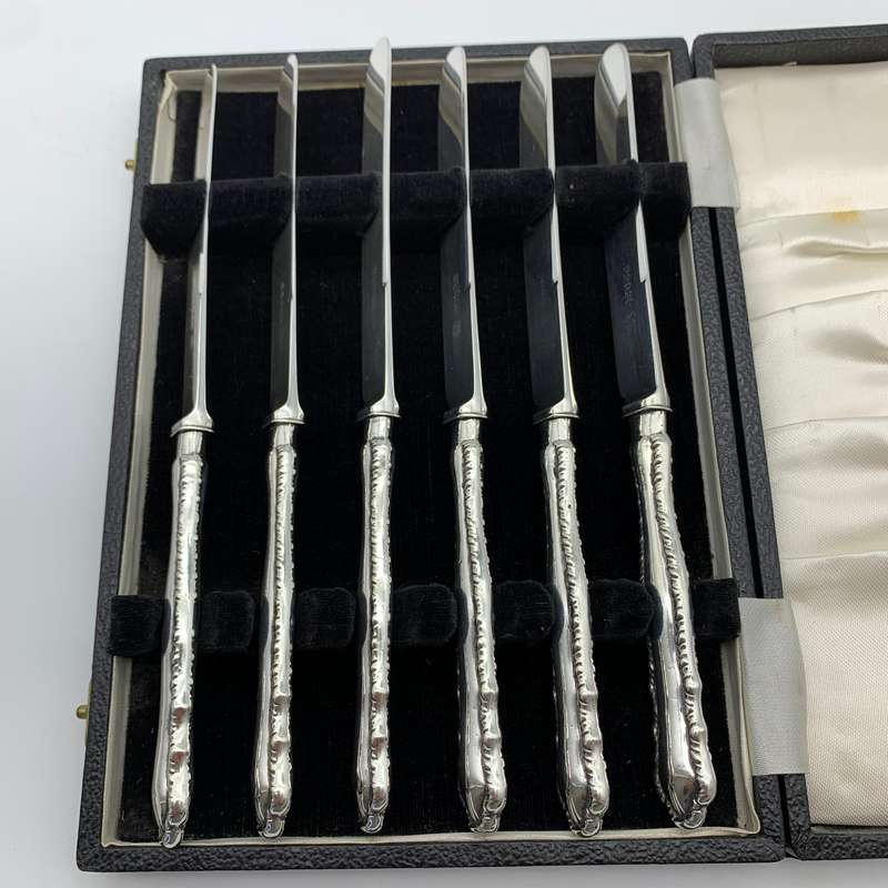 Antique Sterling Silver Cased Butter/Pate Knives (1911)