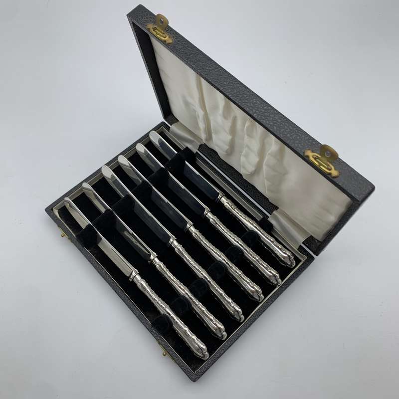 Antique Sterling Silver Cased Butter/Pate Knives (1911)