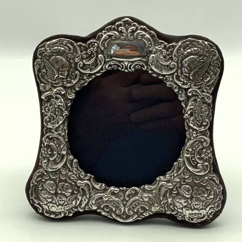 Vintage Sterling Silver 'Reynolds Angels' Photo Frame