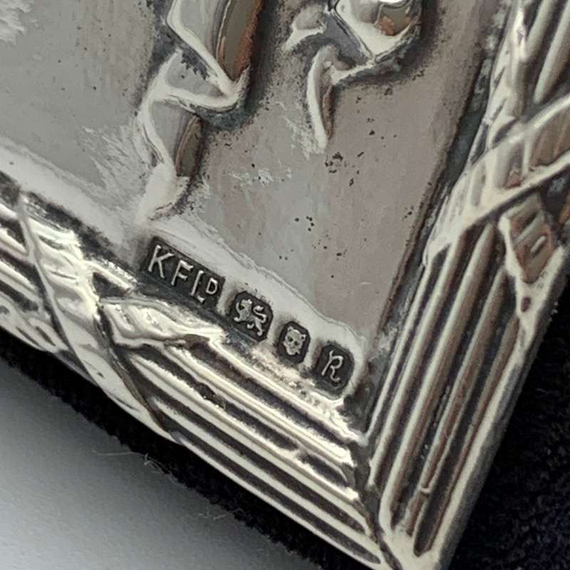 Lovely Vintage Sterling Silver Table Clock