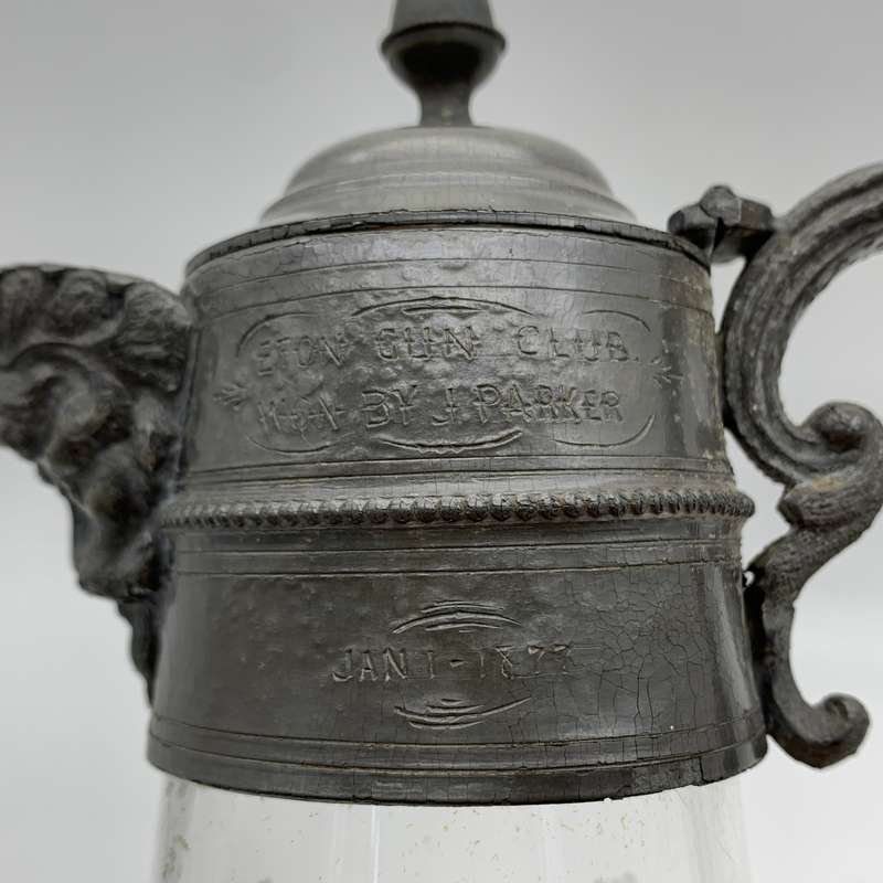 Victorian Cut-Glass Claret Jug (Eton Gun Club - 1877)
