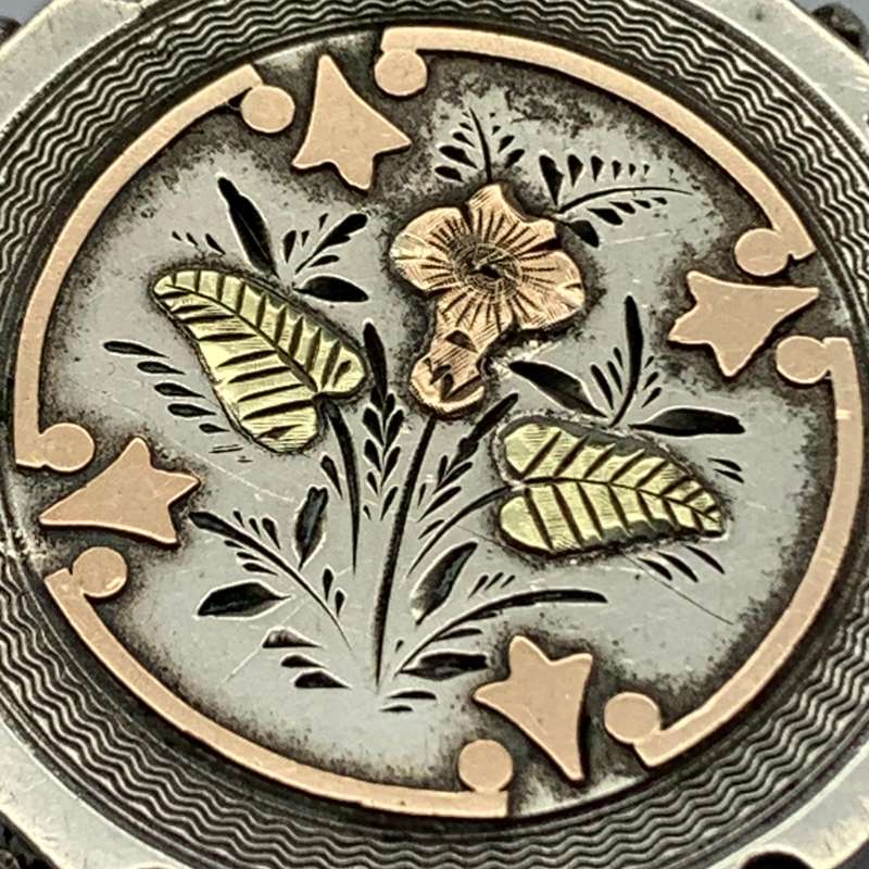 Victorian Silver & Gold Sweetheart Brooch (1889)