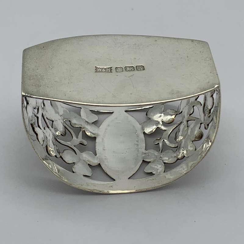 Antique Solid Silver Shamrock Napkin Ring