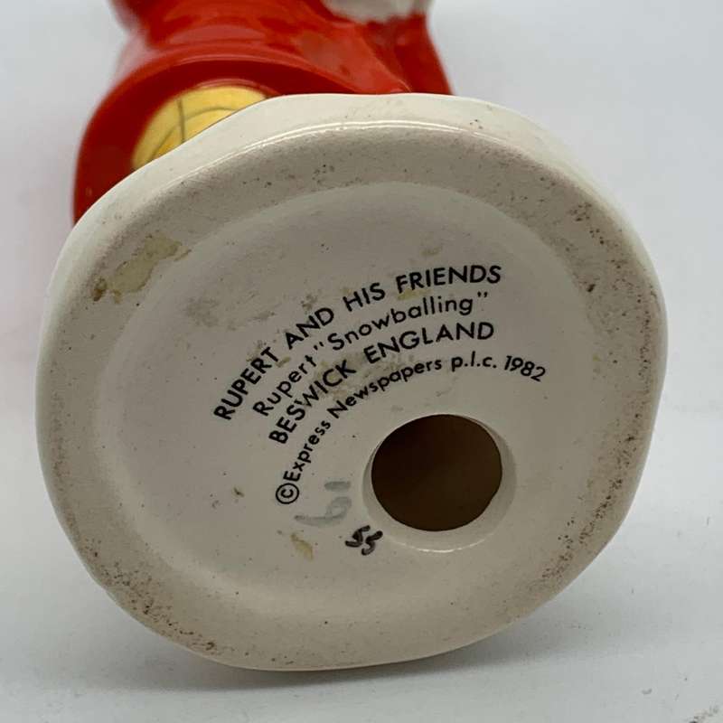 Scarce Beswick Rupert Bear 'Snowballing' Figurine